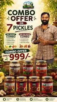 COMBO OFFER ON 7 PICKLES II PICKLES Combo ₹999/- II GRAMEE NATURALS #healthyliving #naturaloils