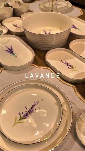 Lavender Dinner Set ✨ Elegant Tableware Setup #crockery #viral #shorts #home