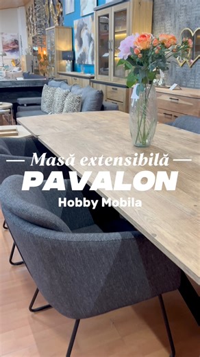 ✨ Masă extensibilă 𝗣𝗔𝗩𝗔𝗟𝗢𝗡 - realizată din HPL furniruit cu lemn de stejar și picioare metalice. Acum în showroom! 👇🏼📌 𝗛𝗼𝗯𝗯𝘆 𝗠𝗼𝗯𝗶𝗹𝗮, 𝘀𝘁𝗿. 𝟵 𝗠𝗔𝗜, 𝗡𝗥.𝟯𝟱, 𝗦𝗜𝗕𝗜𝗨 | Hobby Mobila Outlet Germania