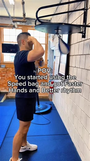 The speed bag is about timing and relaxation, not arm burn. Staying loose builds hand speed, sharpens coordination, and keeps your shoulders working without tension. This carries straight into punch flow and conditioning. #speedbag #boxingtraining #handsspeed #dadsover30 #boxingdrills | Hybrid Fitness