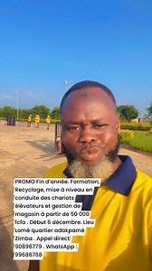 444 reactions · 26 comments | PROMO Fin d’année. Formation, Recyclage, mise à niveau en conduite des chariots élévateurs et gestion de magasin à partir de 50 000 fcfa . Début 6 décembre. Lieu Lomé quartier adakpamé Zimba . Appel direct: 90896779 . WhatsApp : 99686768 | Centre Africain de Conduite des Engins de Manutention - CACEM | Facebook