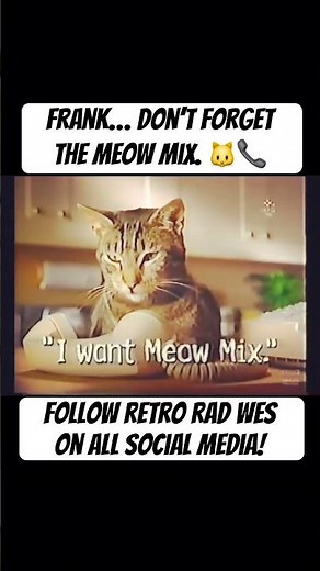 Who Remembers Frank’s Meow Mix Call? 🐱 #MeowMix #90sCommercials #Cats #Retro #Nostalgia #kitten