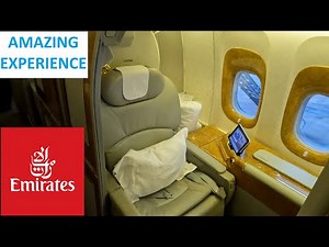 EMIRATES FIRST CLASS SUITE B777-300ER Jakarta to Dubai