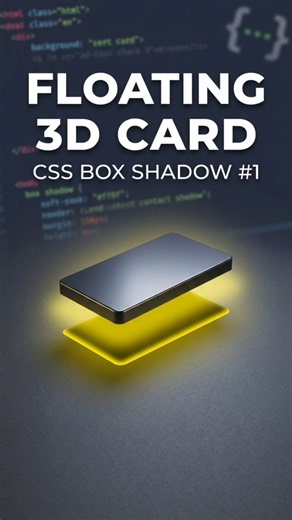 CSS Box Shadow Design #1: Create a Floating 3D Card Effect