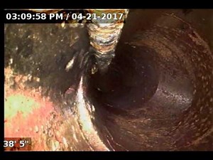 Video Pipe Inspection 46 cable stuck in sewer
