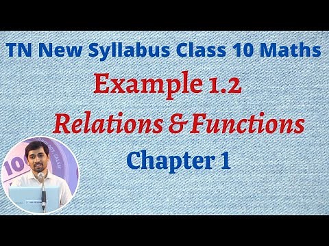 TN New Syllabus 10th Maths Chapter 1 Relations And Functions Example 1.2