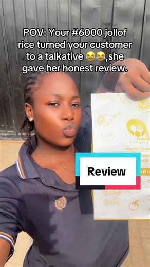 Our jollof dey give joy,buy one and testify too 🌚😁. #customereview #review #foodtiktok