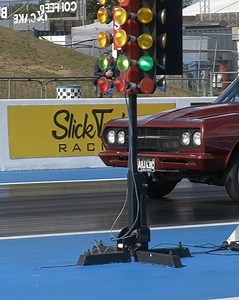 Chevy Race car at the Santa Pod Raceway #ChevyMalibu #dragracing #dragrace #racecar #santapodraceway Chevrolet Twisted Axle Car Club | Dragstrip Logic