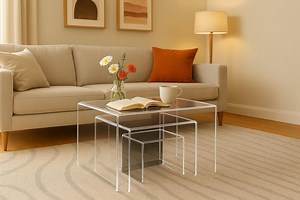 Modern Acrylic End Table: Elegant Minimalist Design - Etsy Australia