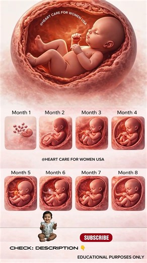 Baby’s Growth Inside the Womb | Week-by-Week Development #youtubeshorts