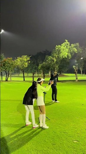 Fun Golf Class with Beautiful Students | Golf Lessons & Perfect Swings#golf #SlowMotion
