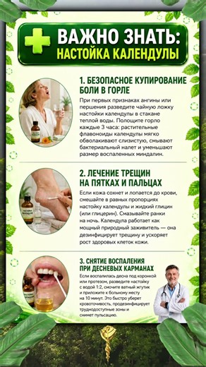 Настойка календулы #здоровье #советыврача #календула #народныерецепты