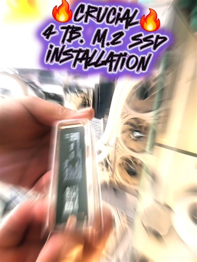 Gaming pc memory storage installation. Crucial M.2 SSD. 4 TB. We at 10 TB. now lol let's go!!! #gamingpc #ssdupgrade #gamingsetup