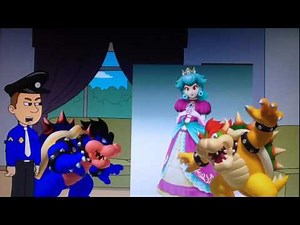 Dark Bowser Pushes Mr. Game And Watch Off The Rooftop And Gets Grounded