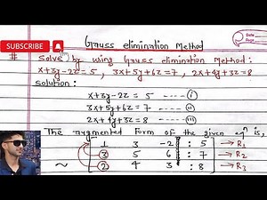 Gauss Elimination method in Hindi|| Numerical Methods #mathematics ||MBA,MBS,M,Phil,CA,BBS,BBA,B.Com