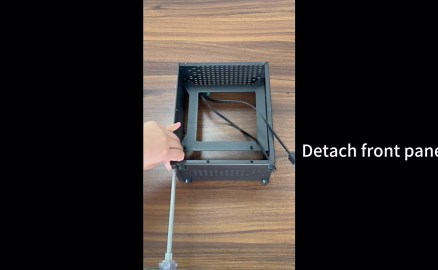 Goodisory A07 Black Aluminium Desktop Mini-ITX Computer Chassis with PCIE 4.0 Raiser