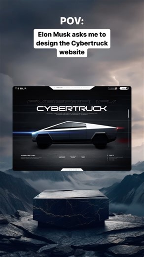 11K views · 80 reactions | Pov: Elon Musk ask me to design the Cybertruck website Which one do you prefer the current website or this redesign? #webdesign #uidesign #figma #cybertruck #elonmusk #tesla #viral | Marcelo Design X | Facebook