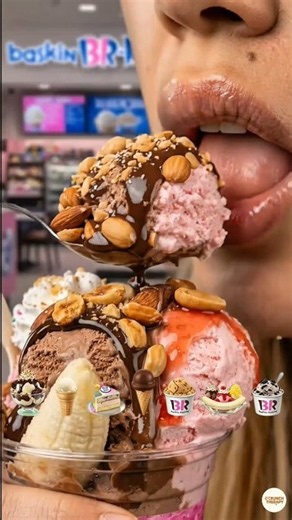 Baskin Robbins ASMR 🍦❄️ | Ultimate Sundae & Cone Feast - Brand Bite EP 13