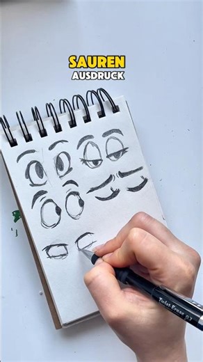 Verschiedene Augen zeichnen lernen Anfänger 👀 #zeichnen #augen #anfänger #tutorial