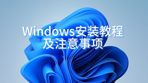 Windows安装教程及注意事项在线重装及U盘重装
