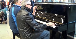 Two guys have a seat at a piano to play “Boogie Woogie Jam” then she joins in and wow!