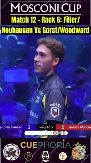 Mosconi Cup: Match 12 - Rack 6 #pool #9ball #sports #billiards #shorts #reels #video #usa #svb #live