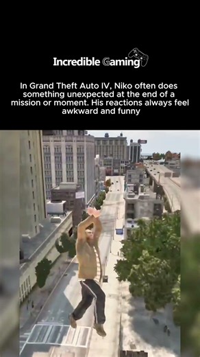 In Grand Theft Auto IV, Niko often does something unexpected at the end of a mission. #GTAIV