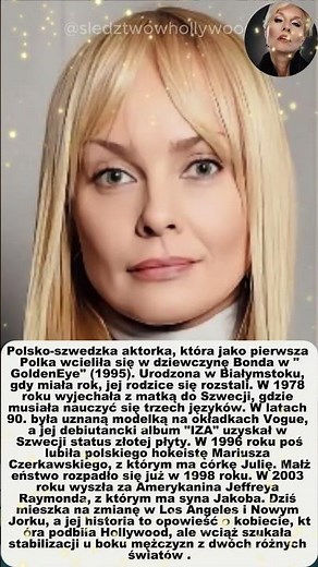 IZABELLA SCORUPCO - BOND GIRL Z "GOLDENEYE". DWA MAŁŻEŃSTWA I POWRÓT DO KORZENI