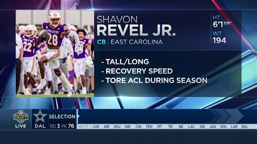 Cowboys select Shavon Revel Jr. with No. 76 pick in 2025 draft