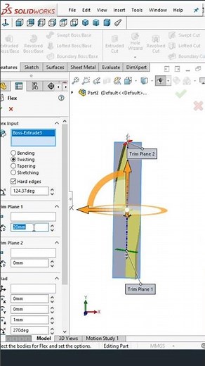 How to use Flex features using solidworks #cadmonkeys #shortsfeed #shorts #solidworks #cad #reels