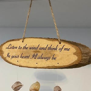 Memorial Sea Shell Wind Chime With Loving Sentiment Design Nautical Hanging Mobile - Etsy Canada