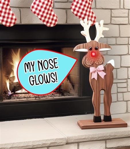 Easy DIY Wooden Light up Nose Freestanding Reindeer Blueprint Design Plans: Christmas Holiday Decor Pattern PDF Build Instructions - Etsy