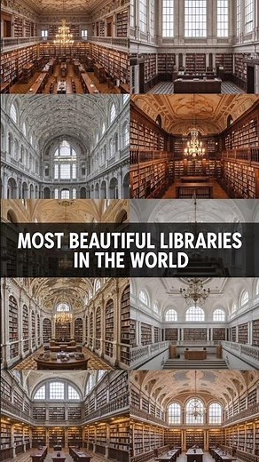 Top 5 Most Beautiful Libraries You Won't Believe Exist 🌎 #world #shorts #library