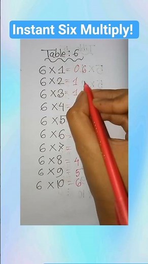 The Secret to Multiplying by 6 Instantly!🤫🤯#6xtable​#mathtricks​#multiplication​#shorts​#fastmath