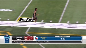 He’s the 2020 Combine’s fastest RB (4.39). Wisconsin Football RB Jonathan Taylor’s full workout in Indy! 📺: #NFLCombine continues 4PM ET on NFL Network | NFL