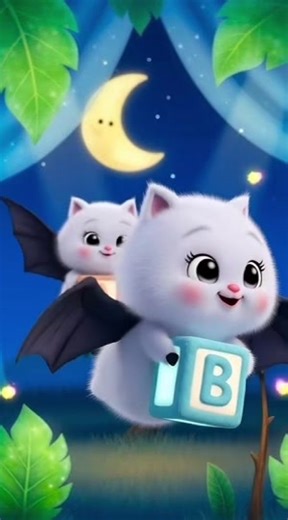 B-A-T, Twinkle twinkle little... bat? 🦇✨ #EnglishForKids #KidsLearning #Spelling #Bat #CuteAnimals