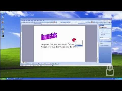 Playing with Clippy 1 - Clippit and the Dot in Office 2003