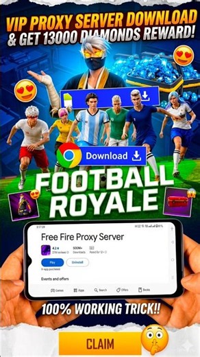 How To Download Proxy Server In Free Fire 😱 VIP Proxy Server 2026 | Football Event #shorts