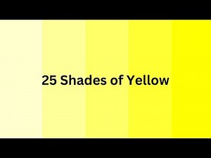 25 different shades of yellow colour with their Names...