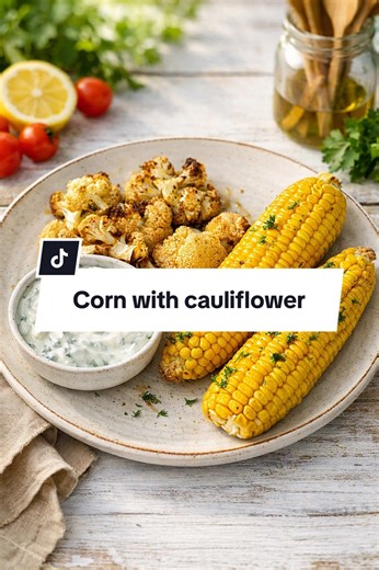 Crispy Corn on the Cob and Roasted Cauliflower Recipe
