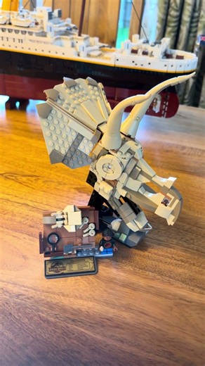 Lego triceratops Head all completed #lego ￼