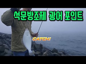 1시간만에 석문방조제 광어 우럭잡은 낚시와 포인트설명