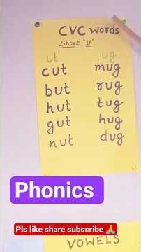 Phonics,short 'u' sound,#phonics #phonicsforkids