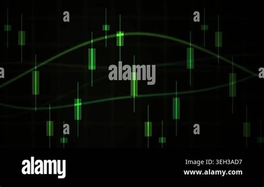 Green stock market data on black Stock Video Footage - Alamy