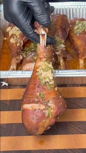 Smoked & Smothered Turkey Legs #smokedbbq #recipe #bbq