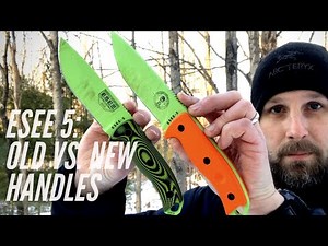BRAND NEW - ESEE 5 VS. New ESEE 5 3-D: Same Tough Knife, New 3-D Contoured Handles