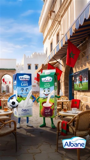 أخيراً لقّاو بلاصتهم 😂 دابا غير ركّزو فالماتش ⚽🥛 #ألبان #لذيذ #رفيق_يومي #مذاق_مميز