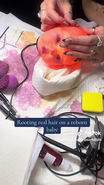 Rooting Real Hair on a Reborn Doll