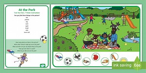 At the Park Can You Find...? Poster and Prompt Card Pack