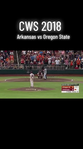 Will Arkansas ever overcome the spell of the dropped fly ball to win the 2018 College World Series? #collegeworldseries #flyball #arkansas #arkansasrazorbacks #collegebaseball #oregonstatebaseball #foryou #foryoupage #heartbreak #champions #gohogs #davevanhorn #omaha #collegebaseball